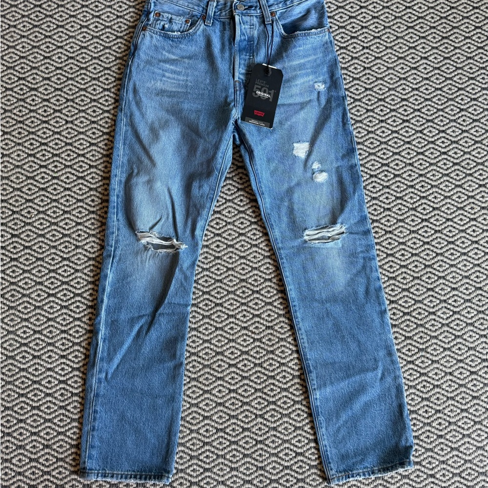 Levi's Men's Blue Distressed Jeans